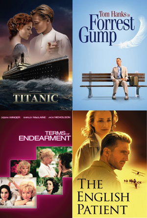 Titanic - Forrest Gump - Terms of Endearment - English Patient VUDU HD or iTunes HD Bundle